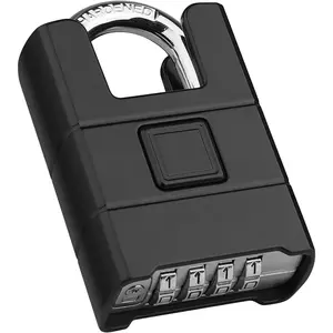 Duty Combination Padlock [Wrapped Beam], Large Waterproof Padlock, 8mm Thickened Shackle, One-Unlocking, Hidden Password for Locker, Home, School,, Gate,