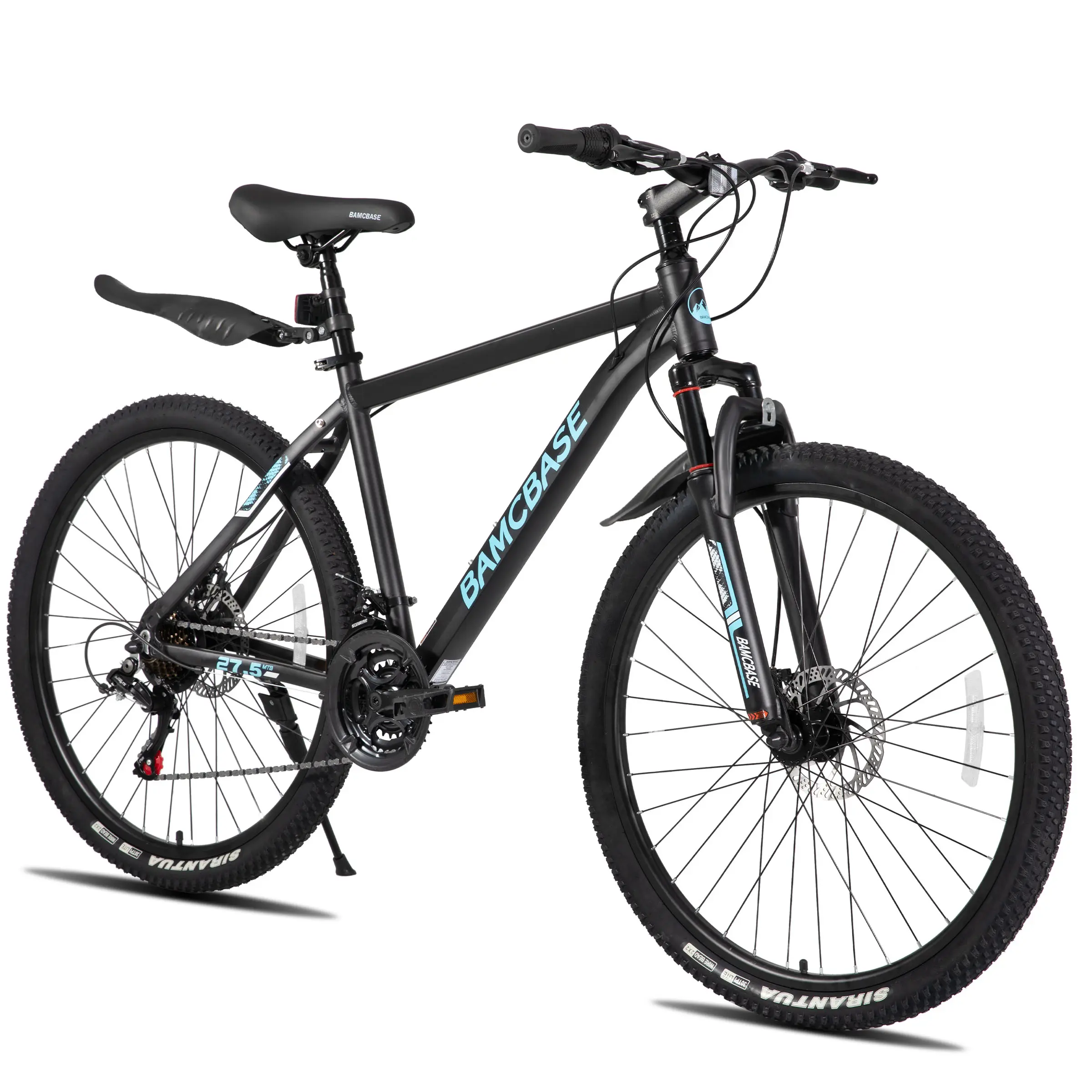 HILAND 26 27.5 Inch Mountain Bike, Mens and Womens Aluminum Frame MTB with 21 Speeds, Dis Brake, Hardtail Bicycle for Adults