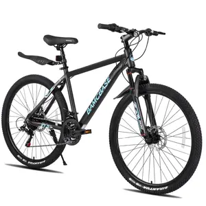 HILAND 26 27.5 Inch Mountain Bike, Mens and Womens Aluminum Frame MTB with 21 Speeds, Dis Brake, Hardtail Bicycle for Adults