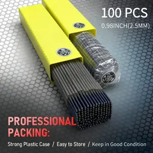 Green Carbon Steel Welding Rods,100pcs/Set,0.78-0.98 Inch( 2. 0-2.3mm) Diameter, 11. 8 Inch( 30cm) Length, Abrasion Resistant, No Assembly Required, Soldering Recommended, Welding Thin Iron Sheets, Galvanized Square Tubes, Round Pipes