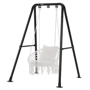 Heavy Duty 300LBS A-Frame Hammock Chair Stand, Weather-Resistant Steel for Indoor Outdoor, Easy Assembly (Hammock Not Included)