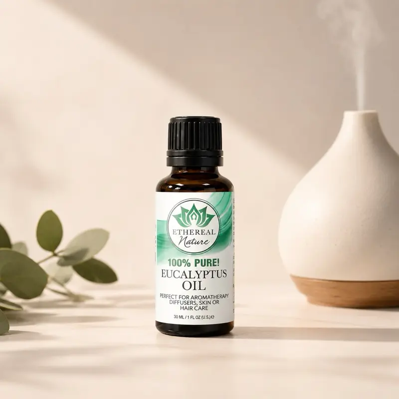 Ethereal Nature Eucalyptus Essential Oil - 100% Pure Natural Liquid, Aromatherapy Diffuser Oil, Skin & Hair Care, Therapeutic Grade Scent, 1 fl oz (30 mL)