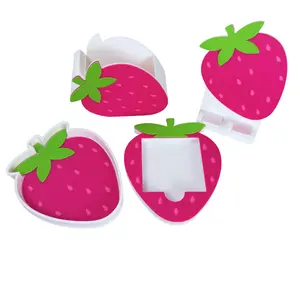 Cute Strawberry Desk Organizer Set – Phone Holder, Pen Holder & Sticky Note Holder (4 PCS)