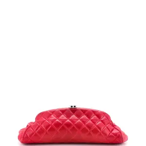 Pre-owned CHANEL Leather Clutches & Wristlets Timeless Clutch Quilted Lambskin by Rebag