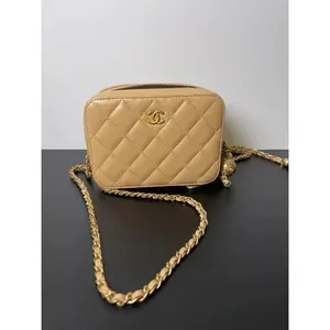 Pre-owned CHANEL LEATHER Shoulder Bags Matelasse Mini Camera Bag