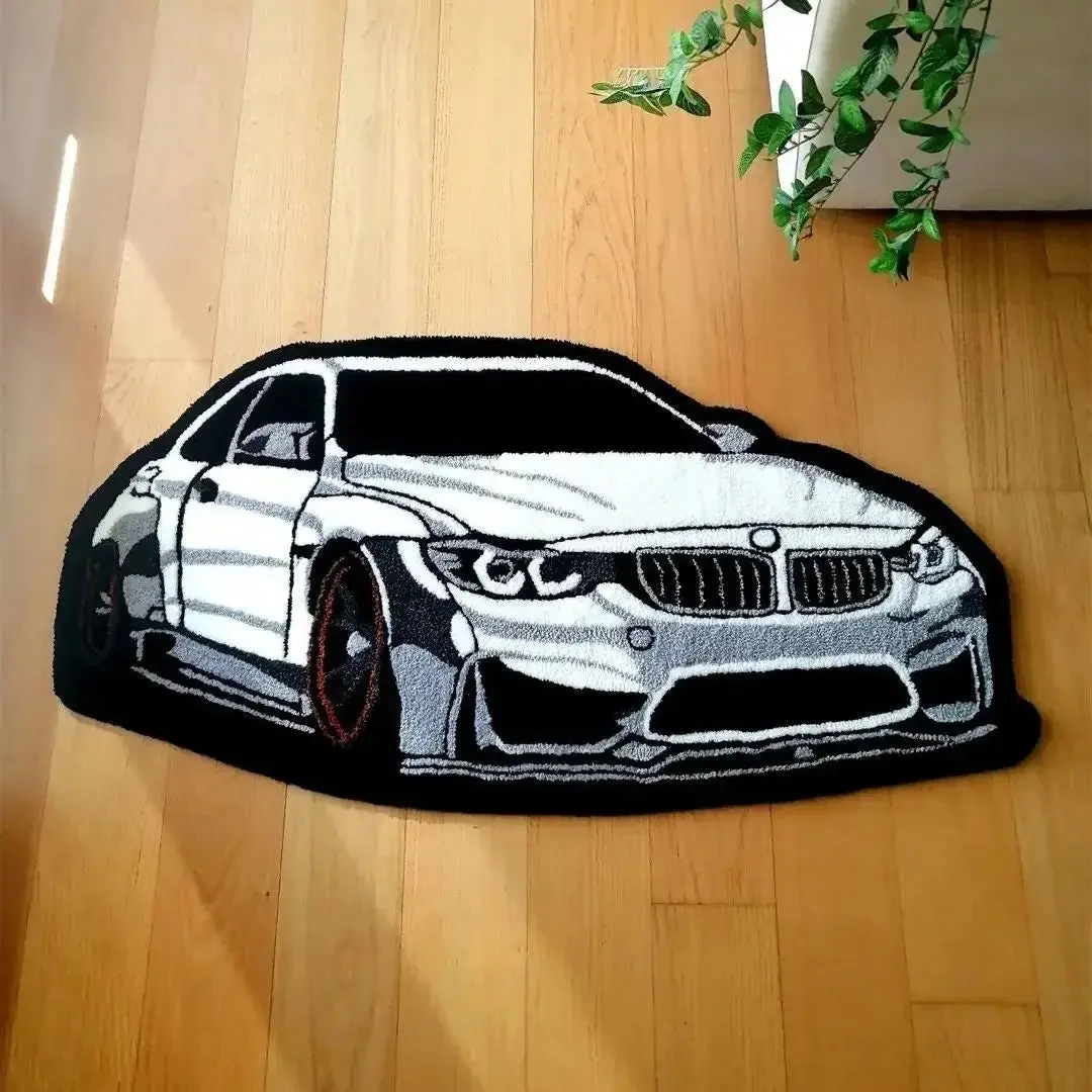 White 440i BMW cashmere knitted rug