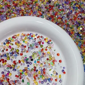 AAAAA Cubic Zirconia Stone Mini Zircon Unfoiled Transparent Mixed Shapes Jewelry Making Nail Gems