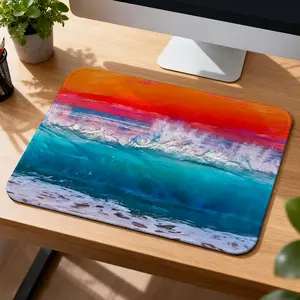 LIVEKEY Mouse Pad - Artistic Ink Silhouette Desk Mat with Non-Slip Base & Stitched Edges, Large Size 10.24"x8.27" (26x21cm), Water-Resistant Surface for Smooth Mouse Control