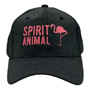 Flamingo Spirit Animal Hat Funny Sarcastic Graphic Novelty Baseball Cap Funny Hats Sarcastic  Funny Animal  Novelty Caps for Men Black - Standard