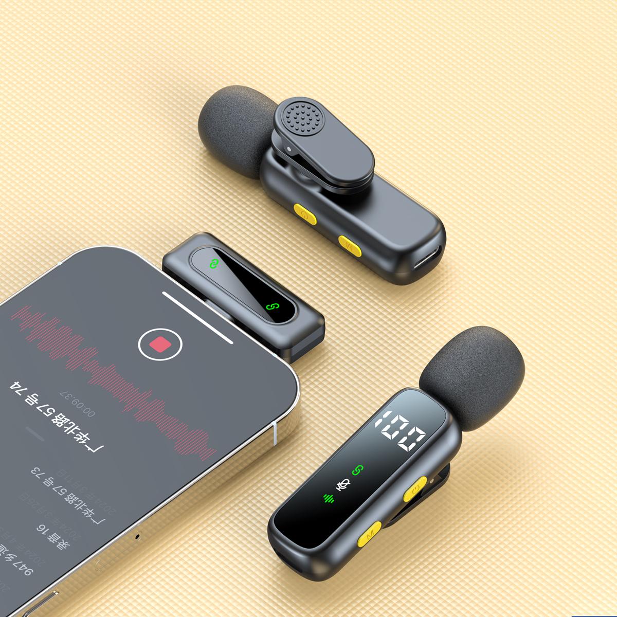 Wireless Mini Microphone for iPhone 15/16, iPad, Android, USB-C Lapel Mic with 360° Omnidirectional Sound, 14H Battery Life, Noise Reduction, Portable for Video Recording, Vlog, Tiktok, YouTube