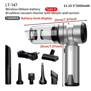 Father’s Day Gift: 2-in-1 Powerful 14000PA Handheld Vacuum & Blower, 6000mAh Portable Cordless Vacuum for Car Interior, Keyboard, Type-C Charging