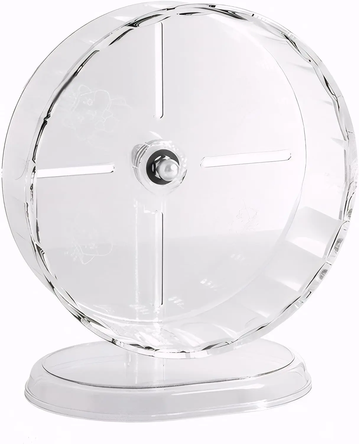 9.5 in Quiet Round Hamster Exercise Wheel, Anti-Skid Surface, Height-Adjustable, Easy to Disassemble and Clean for Syrian Hamsters