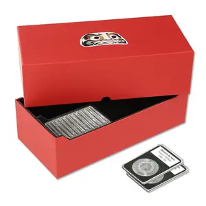 Coin Slab Storage Box Fit  For 50 Intercept Coin Slabs Holders-1pc 12.44" Red