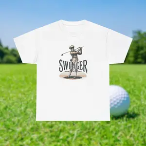 Vintage Style 'Swinger' Golf T-Shirt - Classic Golfer Tee - Retro Golf Graphic - Men's Golfing Apparel - Unique Sports Gift - Funny Golf Tee