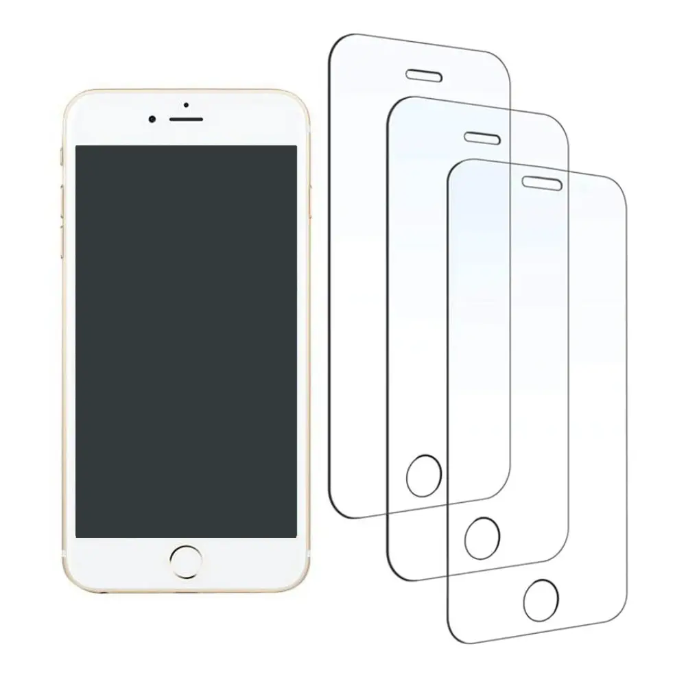 3-Pack Qixxronics iPhone 8Plus / 7Plus / 6SPlus / 6Plus Tempered Glass Screen Protector Case-Friendly HD Clear Glass Film Protector Cover for iPhone