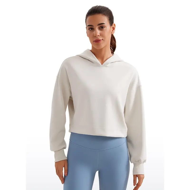 cropped pullover hoodie - TikTok Shop