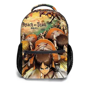 Attack-on-Titan-Backpacks for Girls, Cute School Backpack for Girls Boys, Aesthetic Bookbag for Teens, Lightweight Classic Backpack for Travel, Work, Picnic A-12