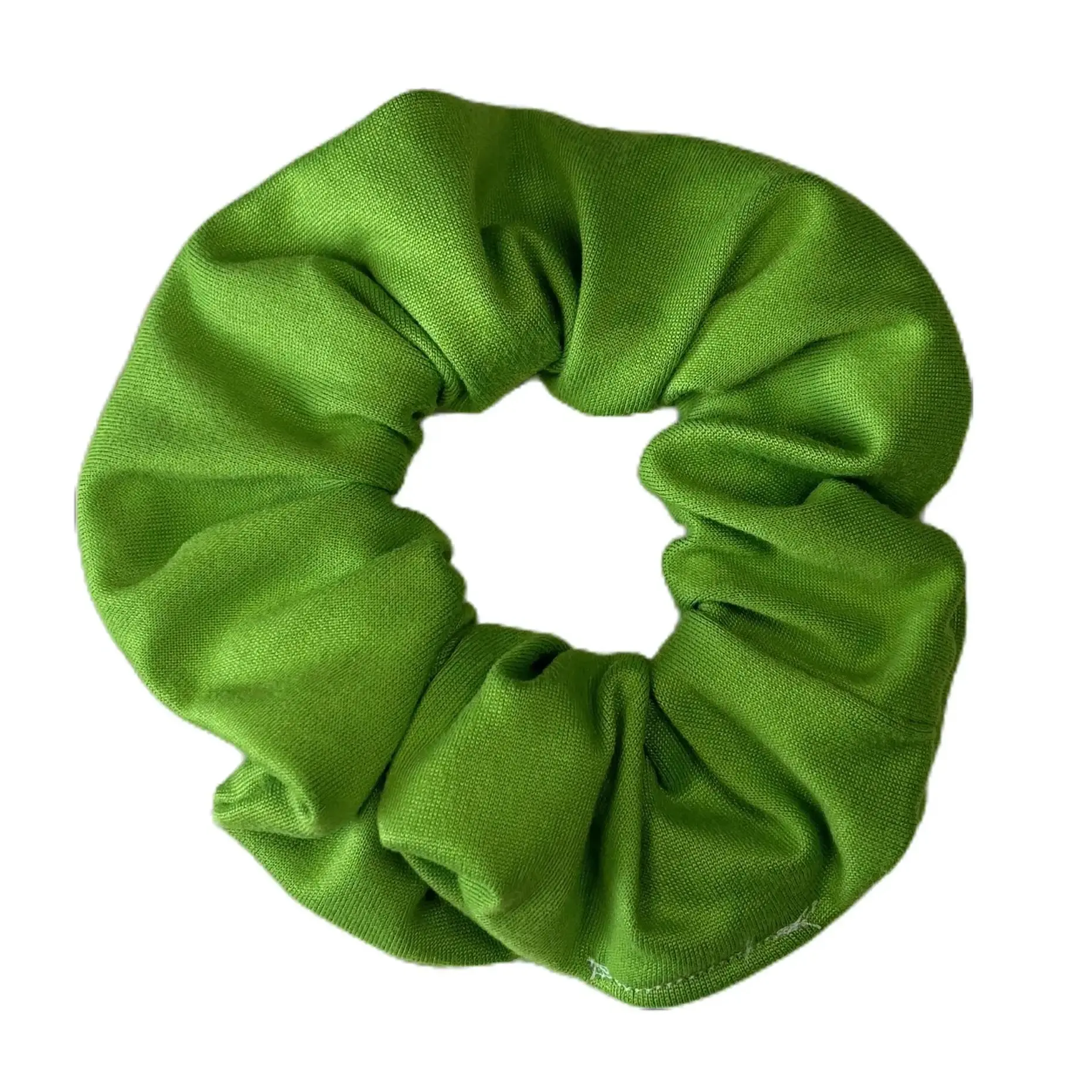 Handmade Scrunchie – Green Energy | Soft Stretch Solid Green Scrunchie