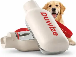 Portable Dog Water Bottle - 19 oz, Exclusive Latest Large Wide - Mouth Folding Design, Durable Handle Strap, Food - Grade Plastic, Ideal for Walking, Hiking Outdoor Travel