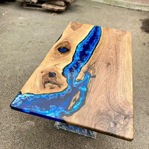 [BSO012] Black Walnut Wood Epoxy Table custom epoxy river slab table, Executive Desk, Custom Large Epoxy River Table, Solid Wood Slabs Table, Large Computer Office Desk Workstation, Business Furniture for Home Office