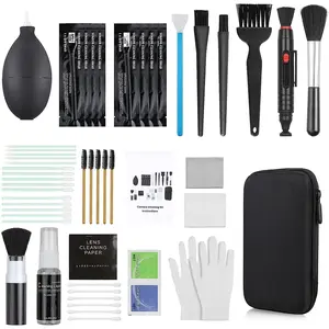 18-in-1 Professional Camera Cleaning Kit for  DSLR Cameras (, ,), with Air Blower/Cleaning Pen/Detergent/Cleaning Cloth/Lens Brush/Carry Case