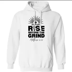 Rise Before the Grind – Gildan G185 Unisex Pullover Hoodie (Faith & Motivation)