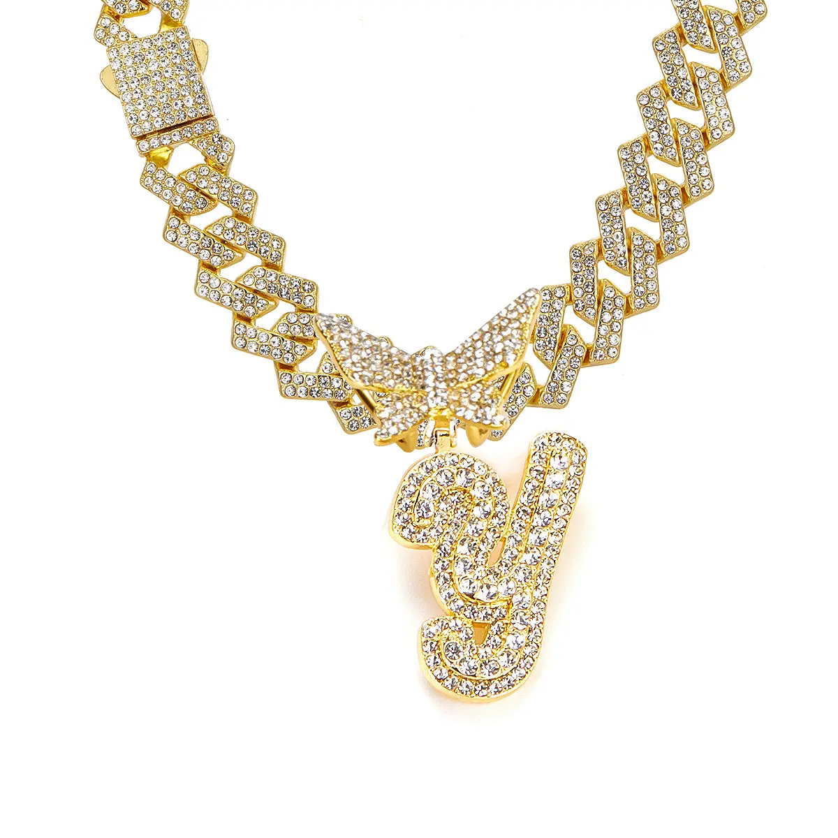 Golden letter necklace Y