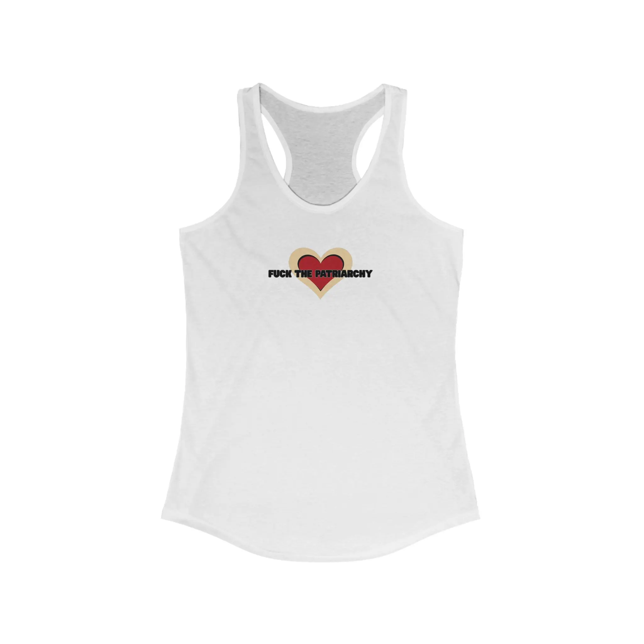 F*** THE PATRIARCHY Racerback Tank, Feminist Top for Activism, Summer Workout Gear, Bold Statement Apparel, LGBTQ+ Pridewear