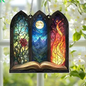 Spring Court Night Court Suncatcher Ornament, Fantasy Book Reader Gift, Acrylic Window Hanging, Bookshelf Book Lover Hangable Decoration