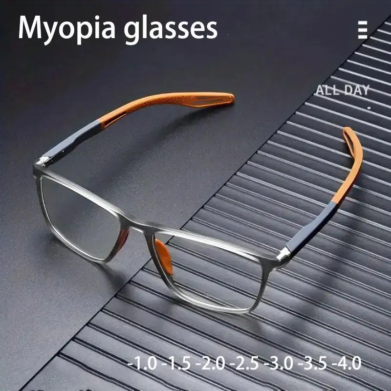 Retro Myopia Glasses for Men & Women, Fashionable Eyeglass Frames for Nearsighted Prescription Correction from -1.0 to -4.0