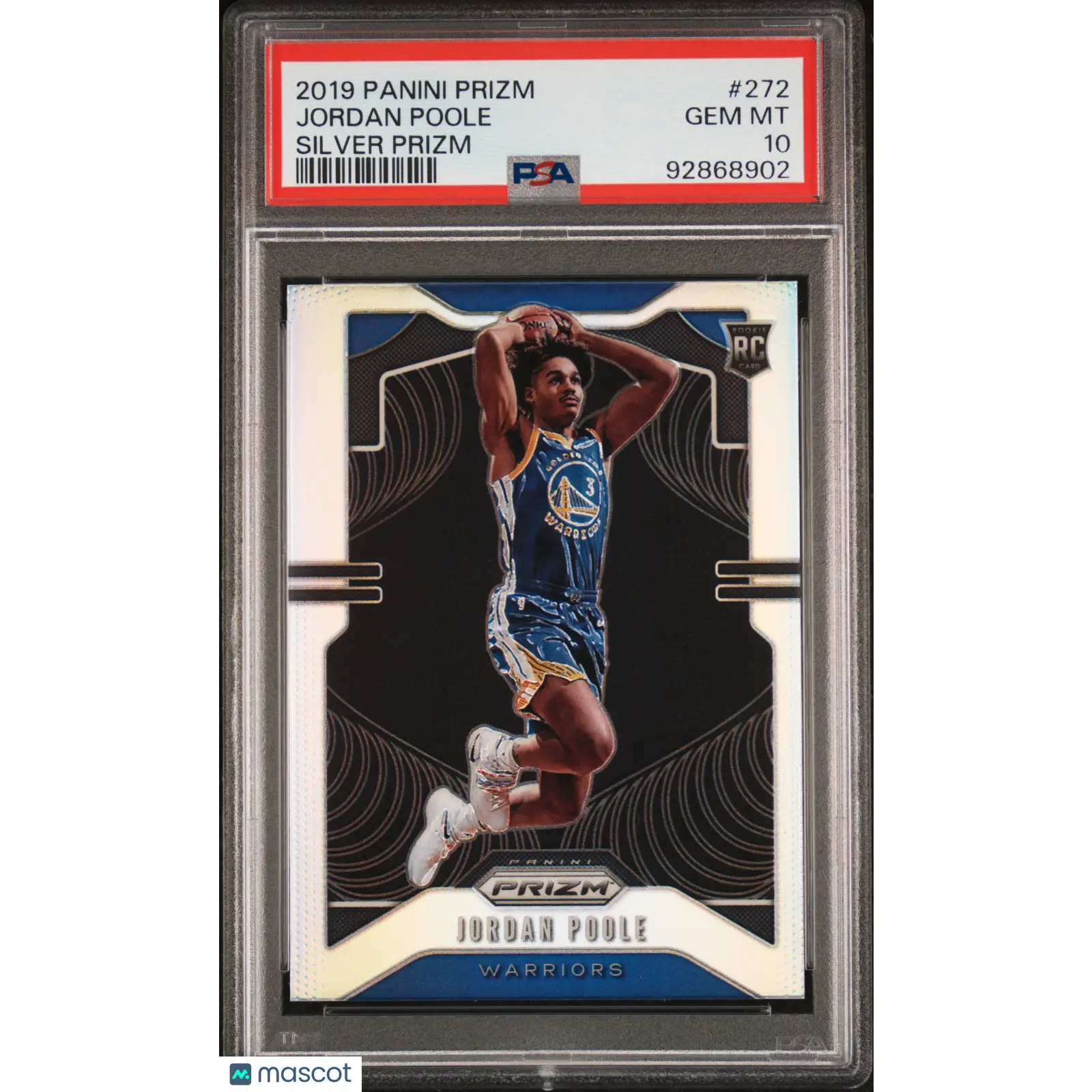 Jordan Poole PSA 2019 Panini Prizm #272 10