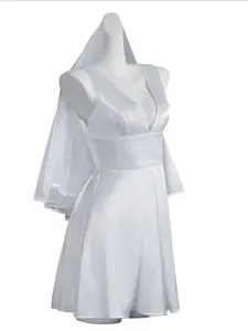 Joker Harley Quinn Wedding Dress Cosplay Costume Fitted Solid Halloween Carnival Performance