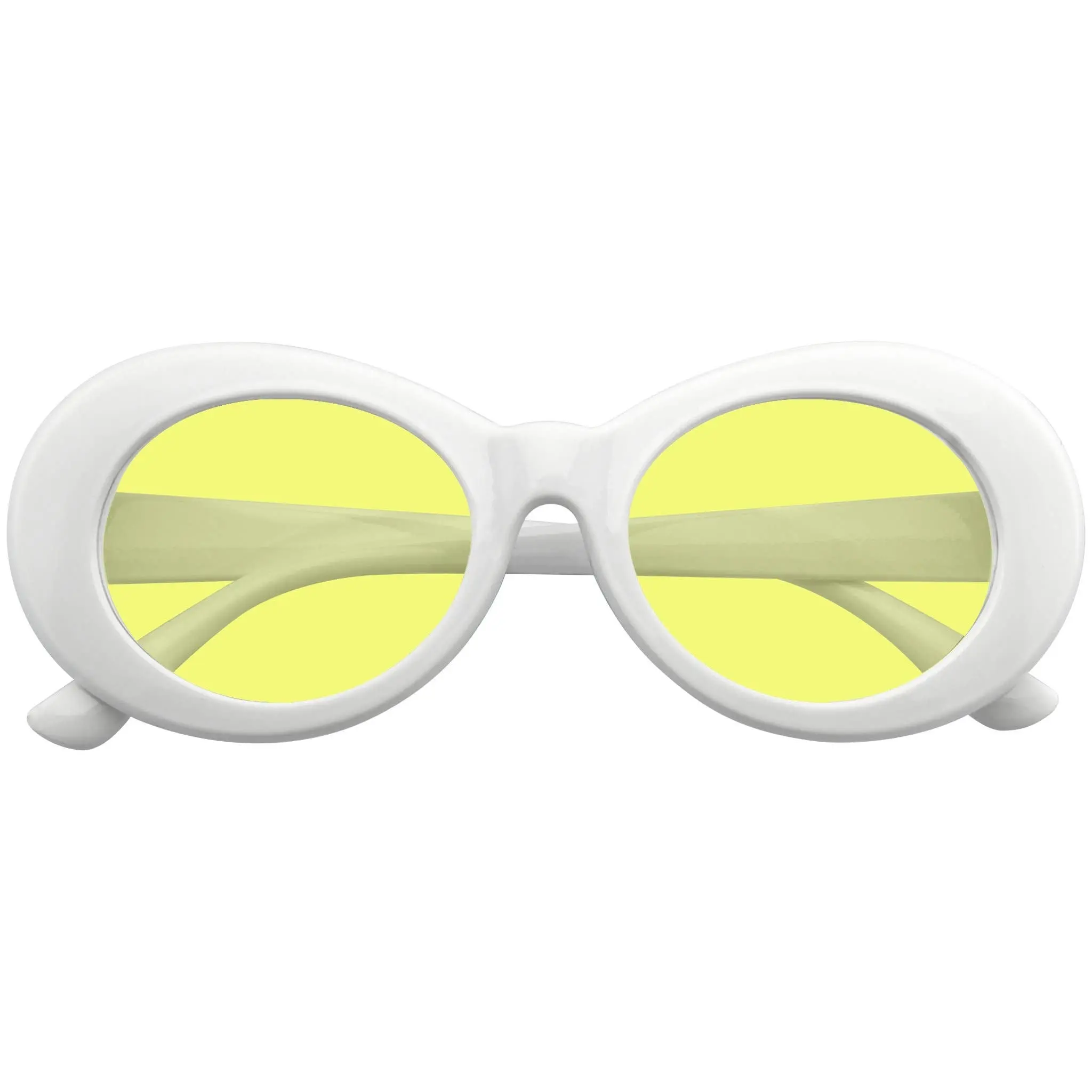 Oversize Round Goggle Retro Tapered Arms Clout Oval Color
