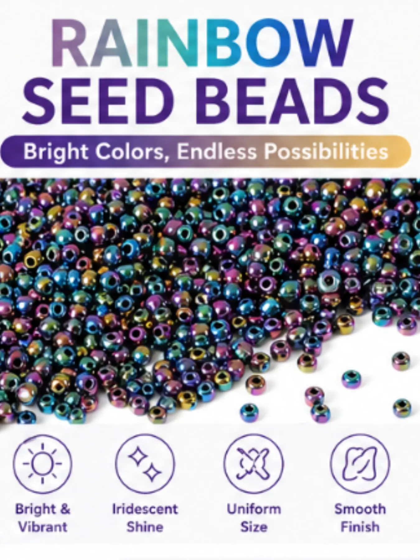 500 Pcs Exquisite Glass Beads for Bracelets 4mm Metallic Gloss Small Round Pony Spaced Beads, Used for Jewelry Making Hole: 1mm Beading Supplies