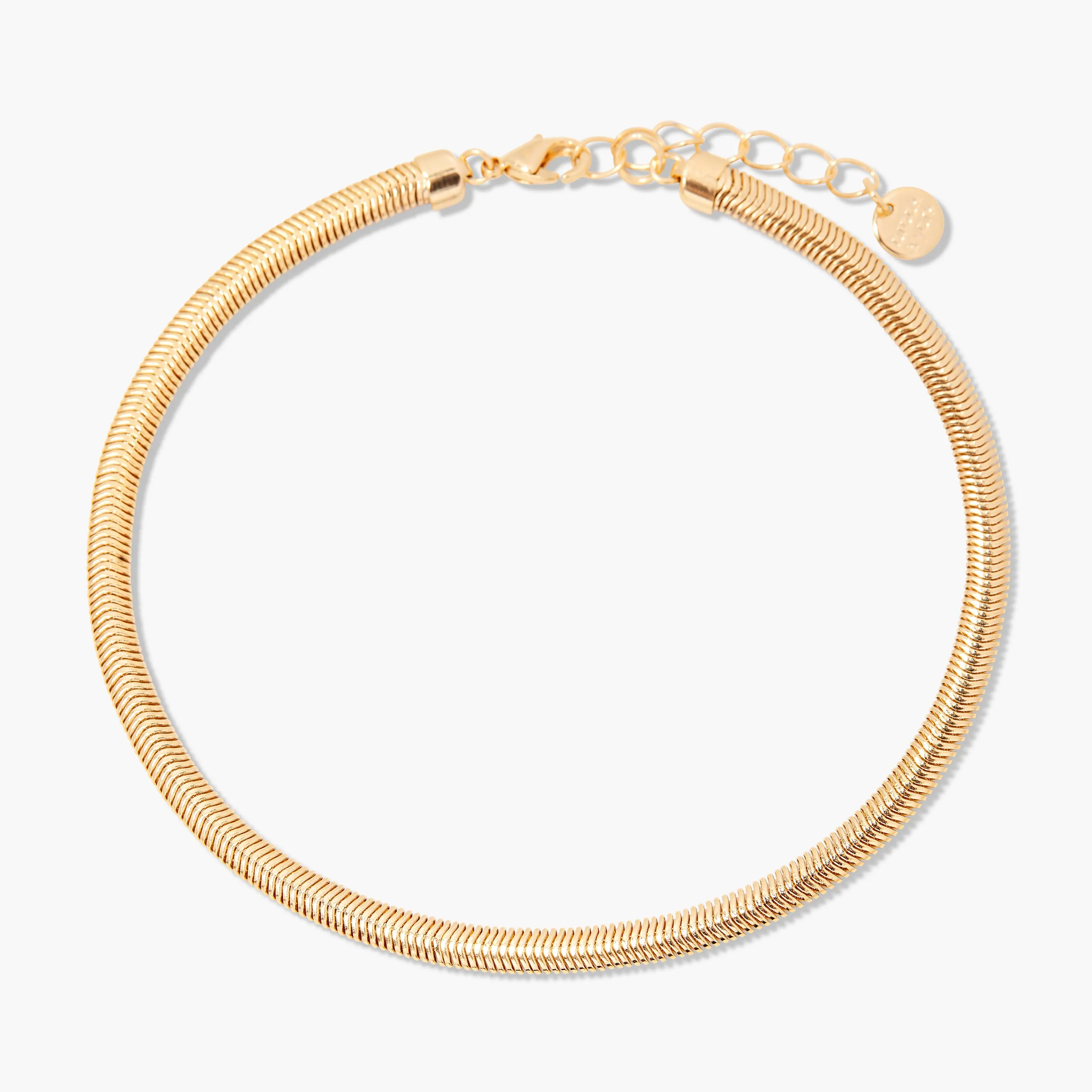 Izzy Herringbone Anklet in Gold by Brook and York