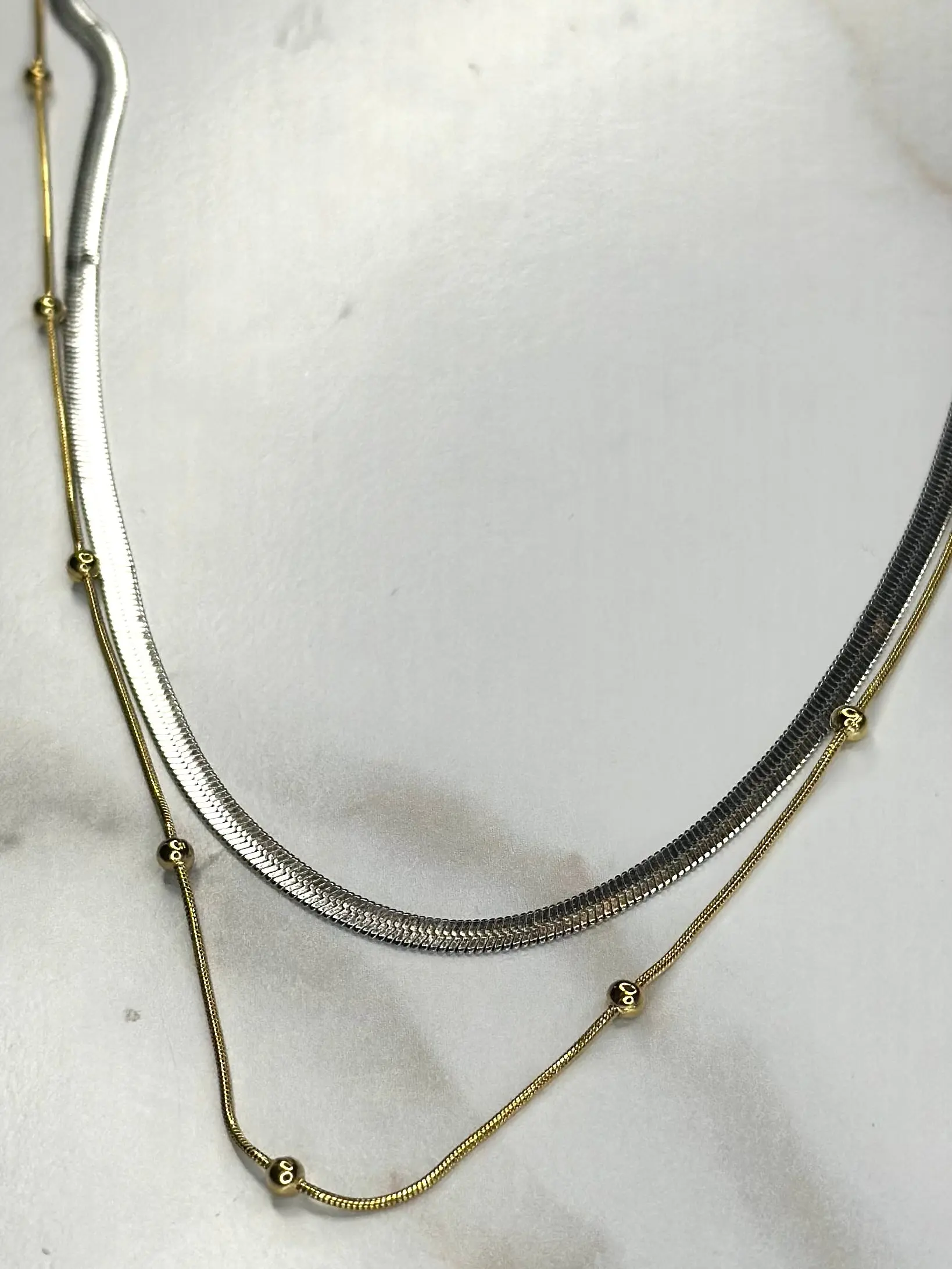 Fiona II two tone necklace