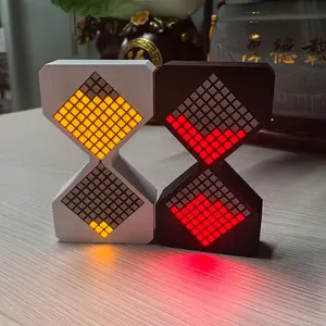 Electronic timer wireless, charging desk lamp with USB charging port,hourglass ornament,ambient LED night light(With blue light)