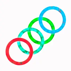 3 pcs for a set Glowing LED Juggling Rings Color Changing Night Performance Props For Adults Kids