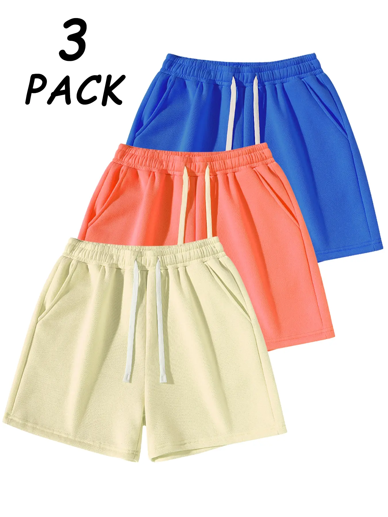 sky blue + apricot + orange.