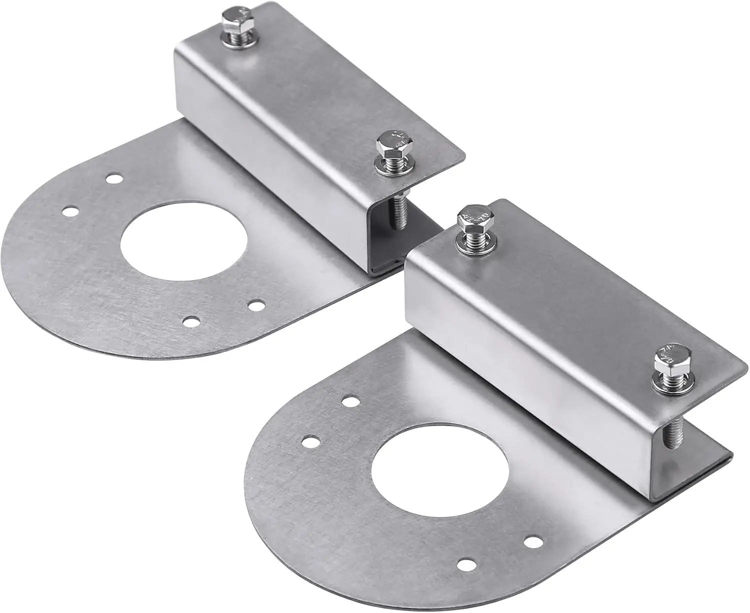 2 Pieces Clamp-On Mount Watermelon Light Brackets, Stainless Steel Watermelon LED Light Frame Brackets with Pre-Drilled Holes to Mount Marker Lights, Under Glow Lights for Trucks, RVs
