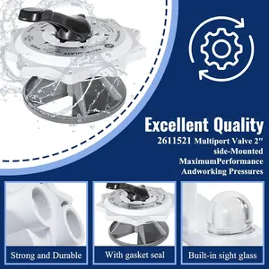 261152 Multiport Valve Rebuild Kit 2'' Threaded, Side Mount Kit for FNS / FNS Plus / Nautilus Plus Pool & Spa D.E. Filters