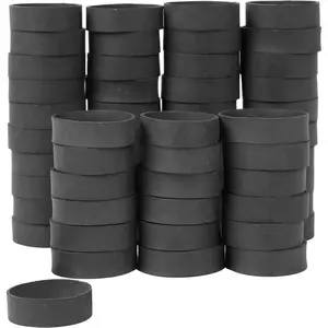 Size#82 Black 65 Pieces Heavy Duty Wide Industrial Strong Elastic Rubber Bands for Office Supplies Survival Camping Biking Fishing Tactical