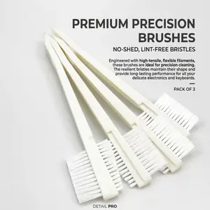 Nexapick 10-Pack Precision Crevice & Detail Cleaning Set, Durable Nylon Bristle Brushes with Scrapers for Car Interiors, Home, Electronics, Vents, Grout