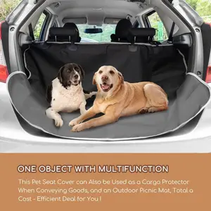 Car Pet Mat for Cats and Dogs, Waterproof Oxford Fabric, Anti-Slip and Scratch-Resistant, Universal Car Seat Cover, 140x110 Cm