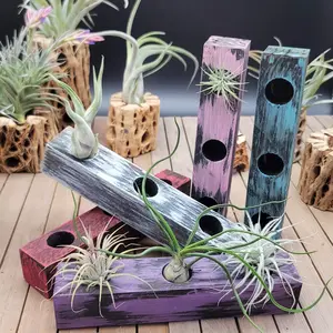 Natural Painted Wood Block 3-Hole