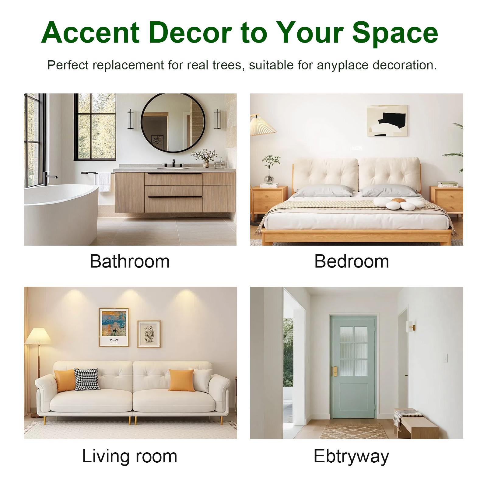 Includes Black Plastic Planter ！！！— 6ft / 7ft / 8ft Indoor Artificial Olive Tree  84-Inch Lifelike Faux Olive Tree with Fruit  Potted Artificial Tree for Home and Office Decor.