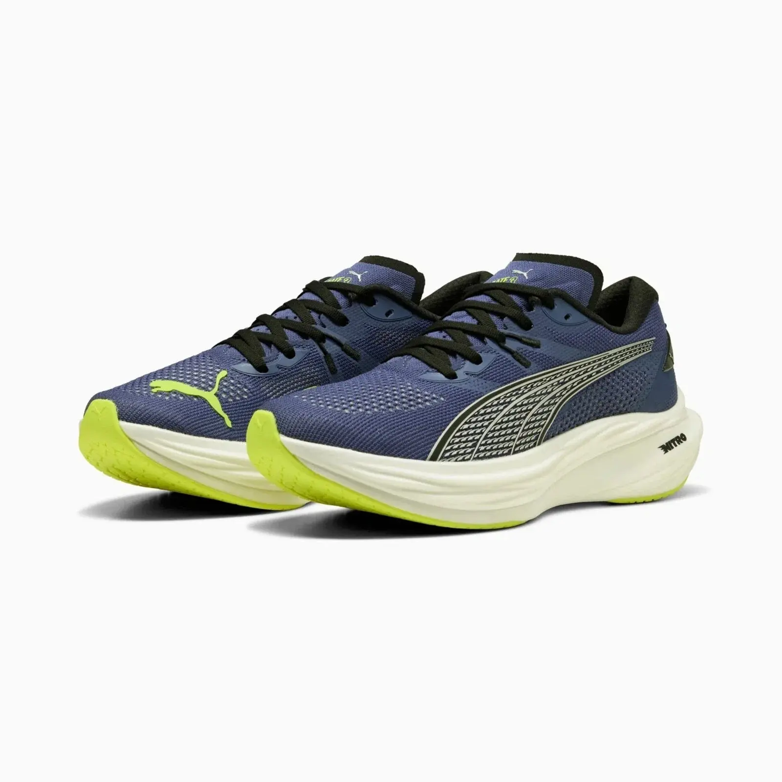 PUMA Deviate Nitro 3 Crystal Running Shoe in Blue | Men's