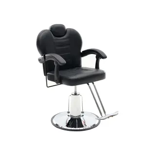102°-140°  Reclining Barber Chairs for Barbershop, Heavy Duty Hydraulic Pump 360° Swivel Salon Chair for Hair Stylist -Upgrade Black