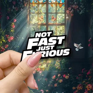 Funny Car Bumper Decal, Not Fast Just Furious Design, Perfect for Car Decoration & Fun Statements, Ideal Gift Idea for Auto Enthusiasts