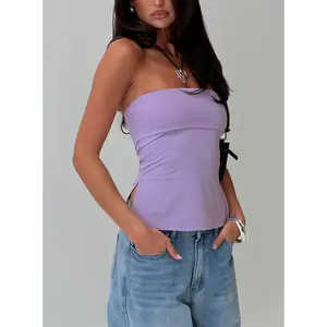 Strutter Strapless Top Purple